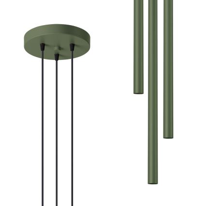 Lustr na lanku PASTELO 3xG9/8W/230V zelená
