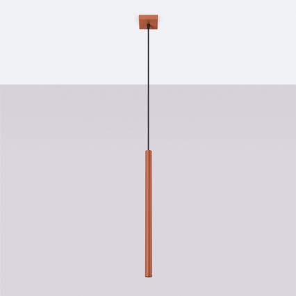 Lustr na lanku PASTELO 1xG9/8W/230V červená