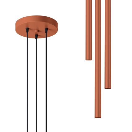 Lustr na lanku PASTELO 3xG9/8W/230V červená