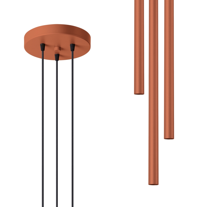 Lustr na lanku PASTELO 3xG9/8W/230V červená