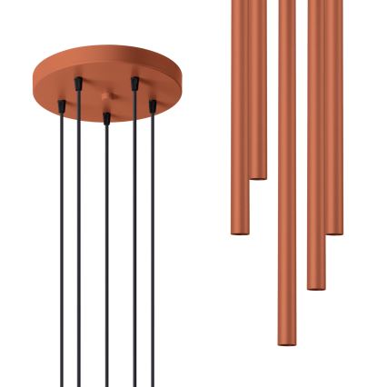 Lustr na lanku PASTELO 5xG9/8W/230V červená