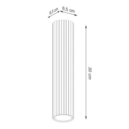 Bodové svítidlo KARBON 1xGU10/10W/230V 30 cm bílá