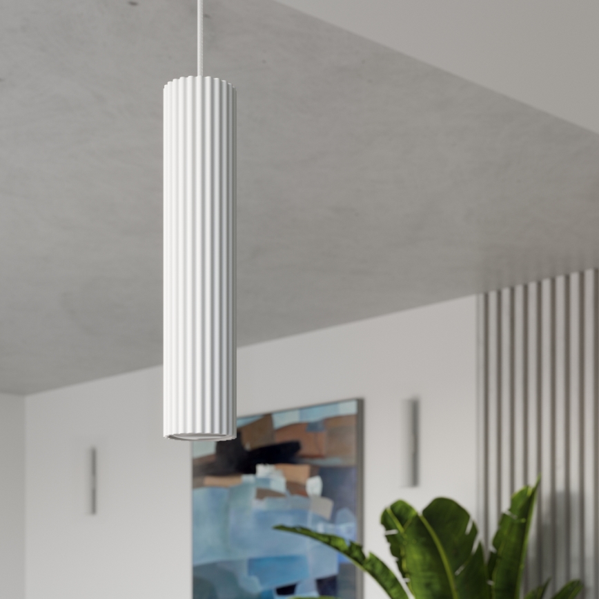 Lustr na lanku KARBON 1xGU10/10W/230V bílá