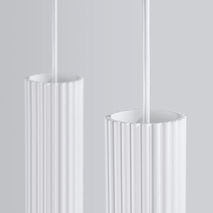 Lustr na lanku KARBON 2xGU10/10W/230V bílá