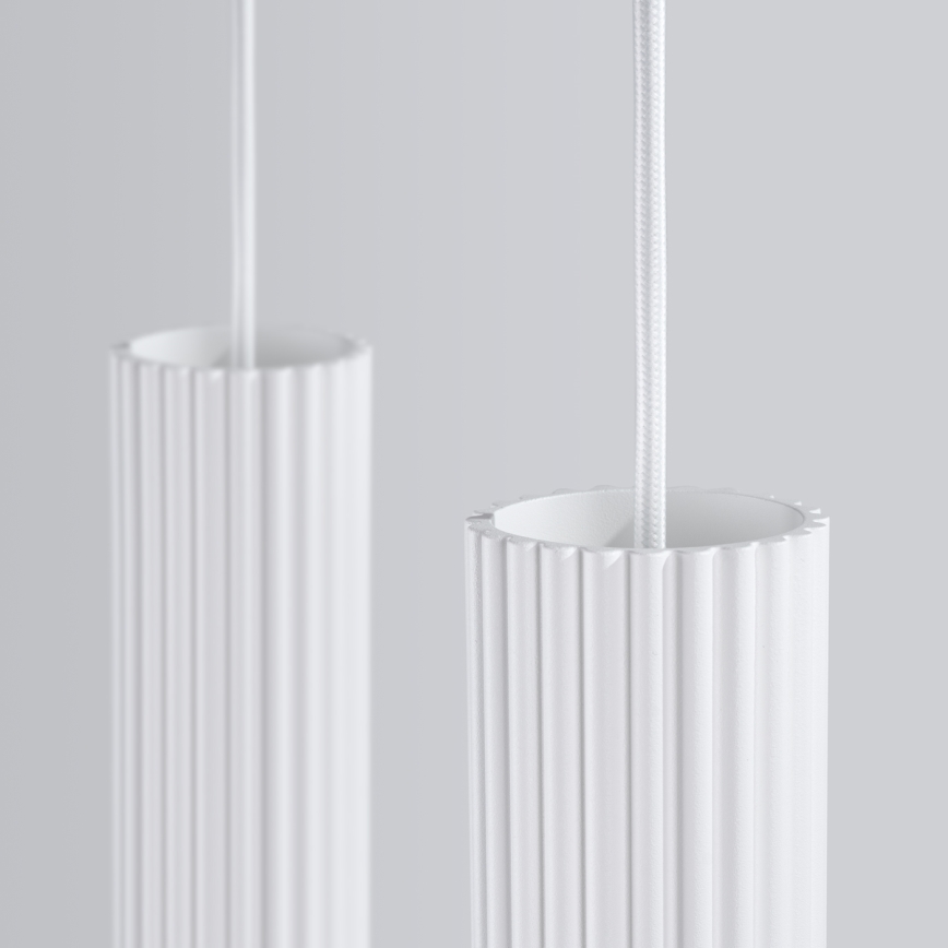 Lustr na lanku KARBON 2xGU10/10W/230V bílá