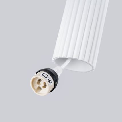 Lustr na lanku KARBON 2xGU10/10W/230V bílá