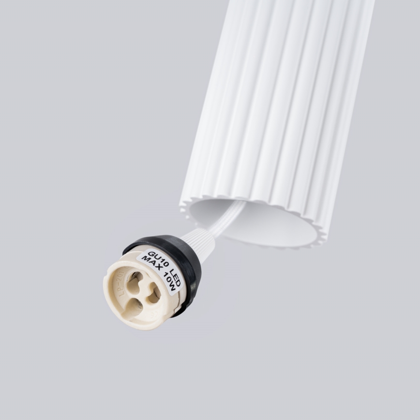 Lustr na lanku KARBON 2xGU10/10W/230V bílá