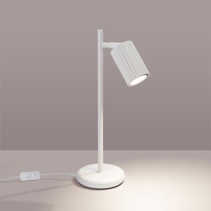 Stolní lampa KARBON 1xGU10/10W/230V bílá