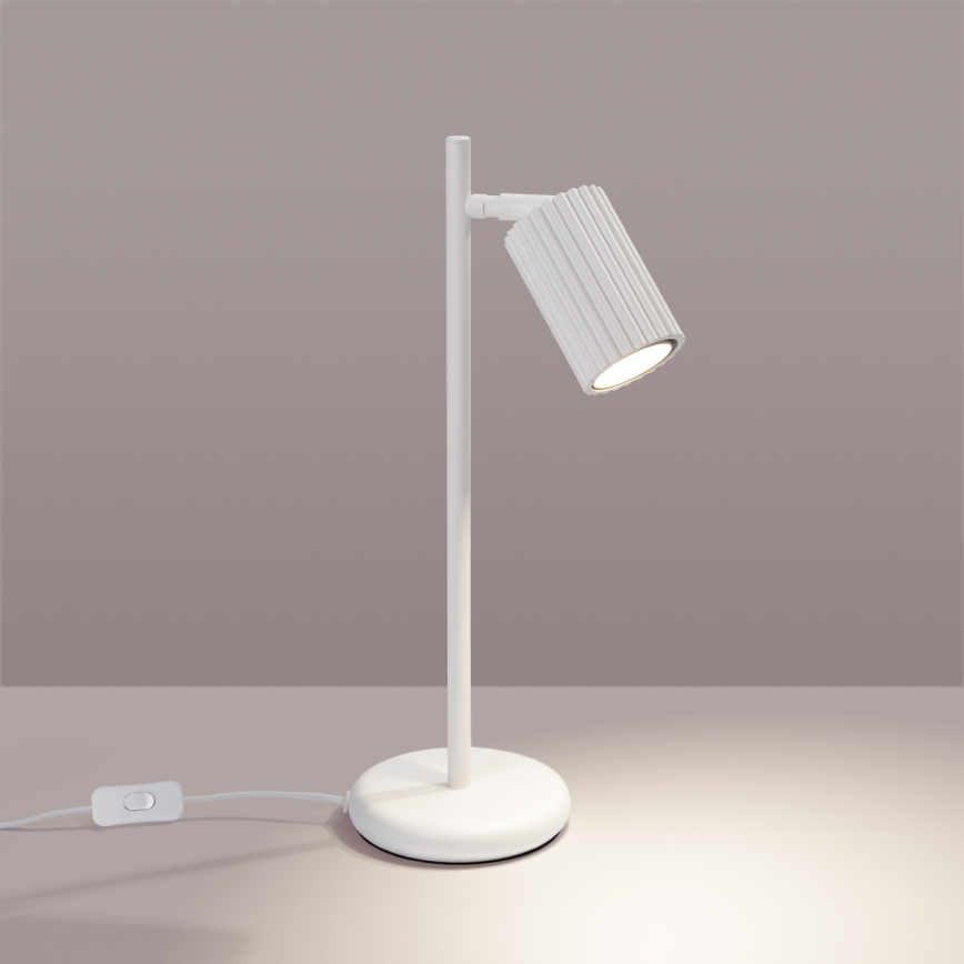 Stolní lampa KARBON 1xGU10/10W/230V bílá