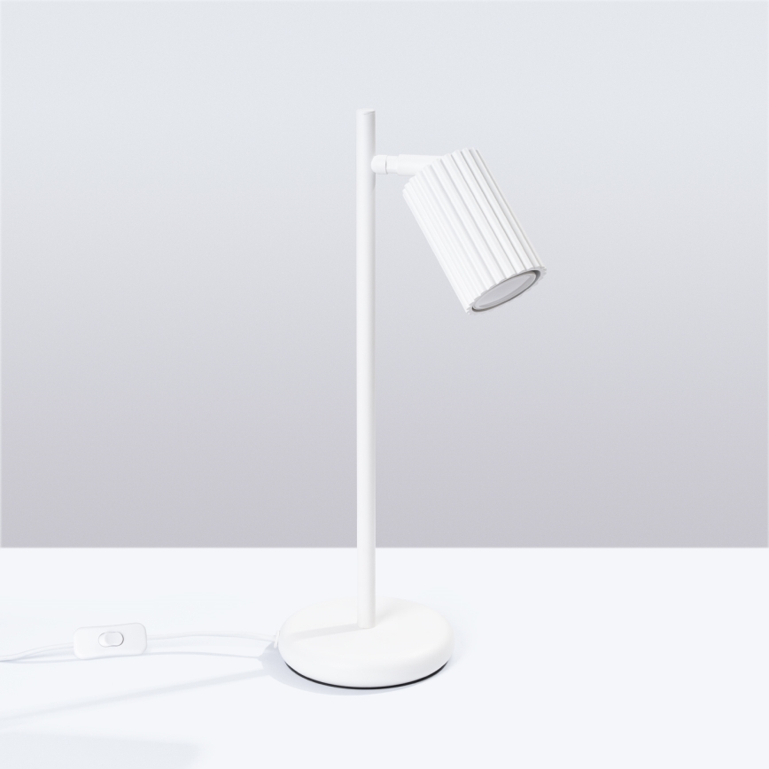 Stolní lampa KARBON 1xGU10/10W/230V bílá