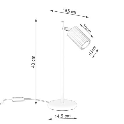 Stolní lampa KARBON 1xGU10/10W/230V zlatá
