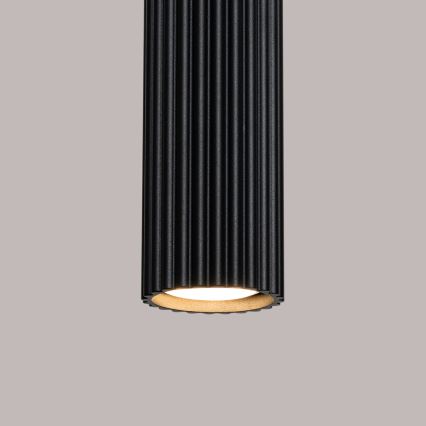 Lustr na lanku KARBON 1xGU10/10W/230V černá