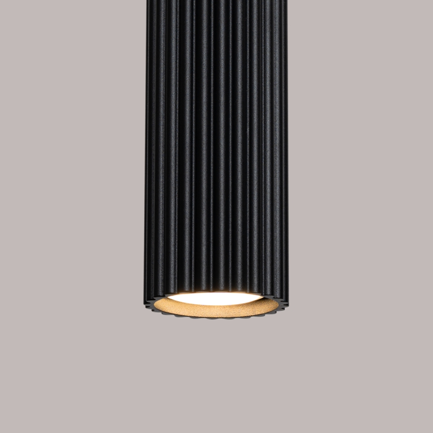 Lustr na lanku KARBON 1xGU10/10W/230V černá