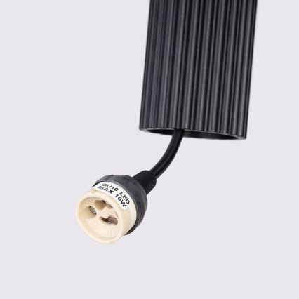 Lustr na lanku KARBON 1xGU10/10W/230V černá