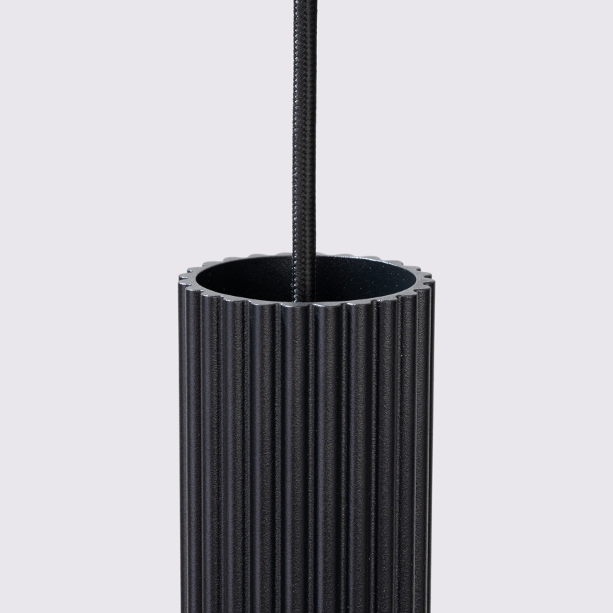 Lustr na lanku KARBON 1xGU10/10W/230V černá