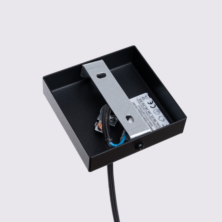 Lustr na lanku KARBON 1xGU10/10W/230V černá