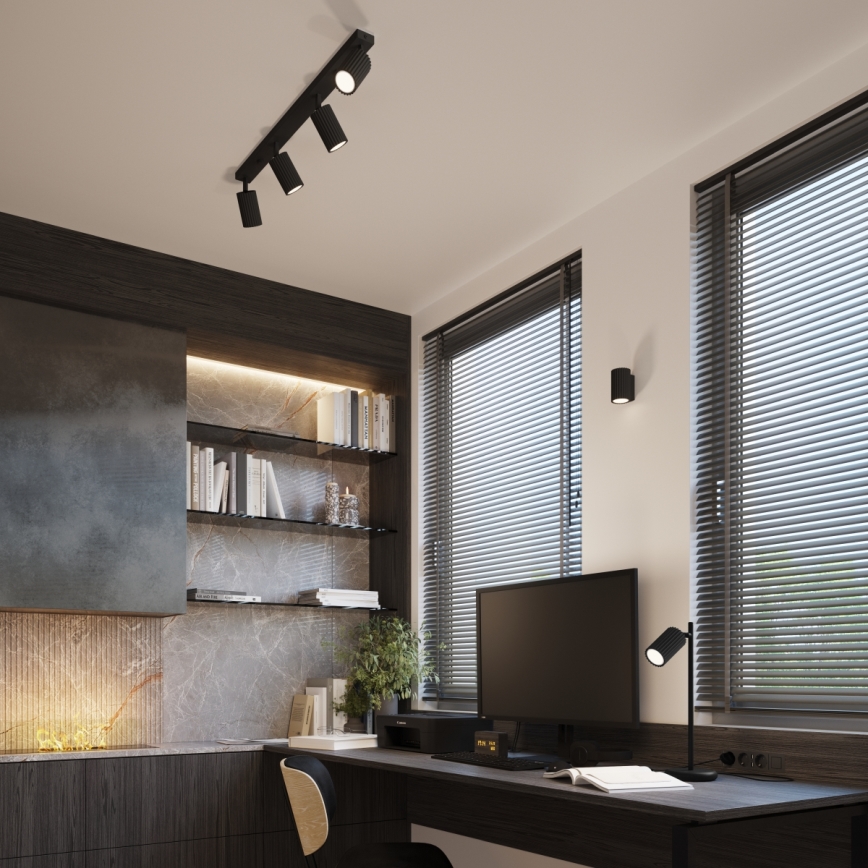 Stolní lampa KARBON 1xGU10/10W/230V černá