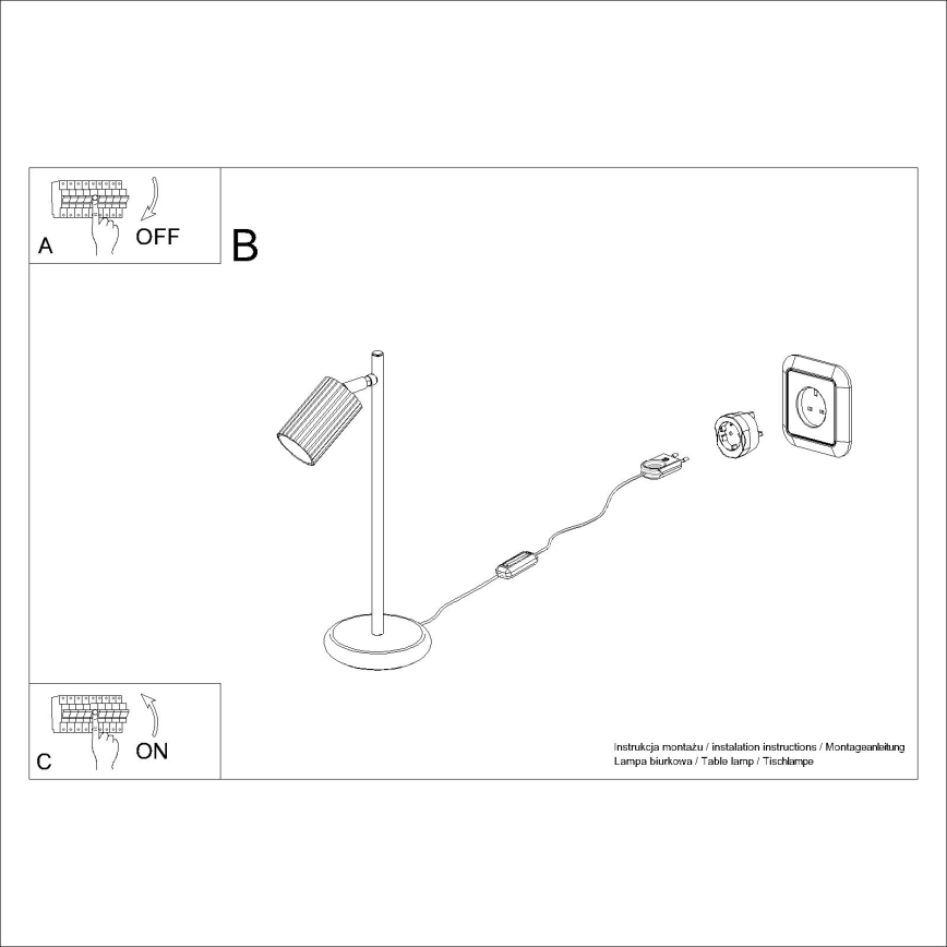 Stolní lampa KARBON 1xGU10/10W/230V černá