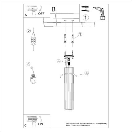 Bodové svítidlo KARBON 1xGU10/10W/230V 40 cm krémová