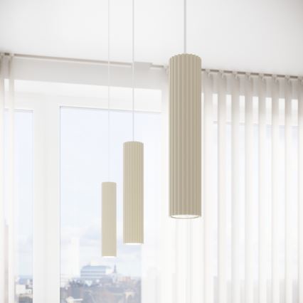 Lustr na lanku KARBON 1xGU10/10W/230V krémová