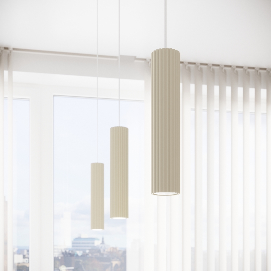 Lustr na lanku KARBON 1xGU10/10W/230V krémová