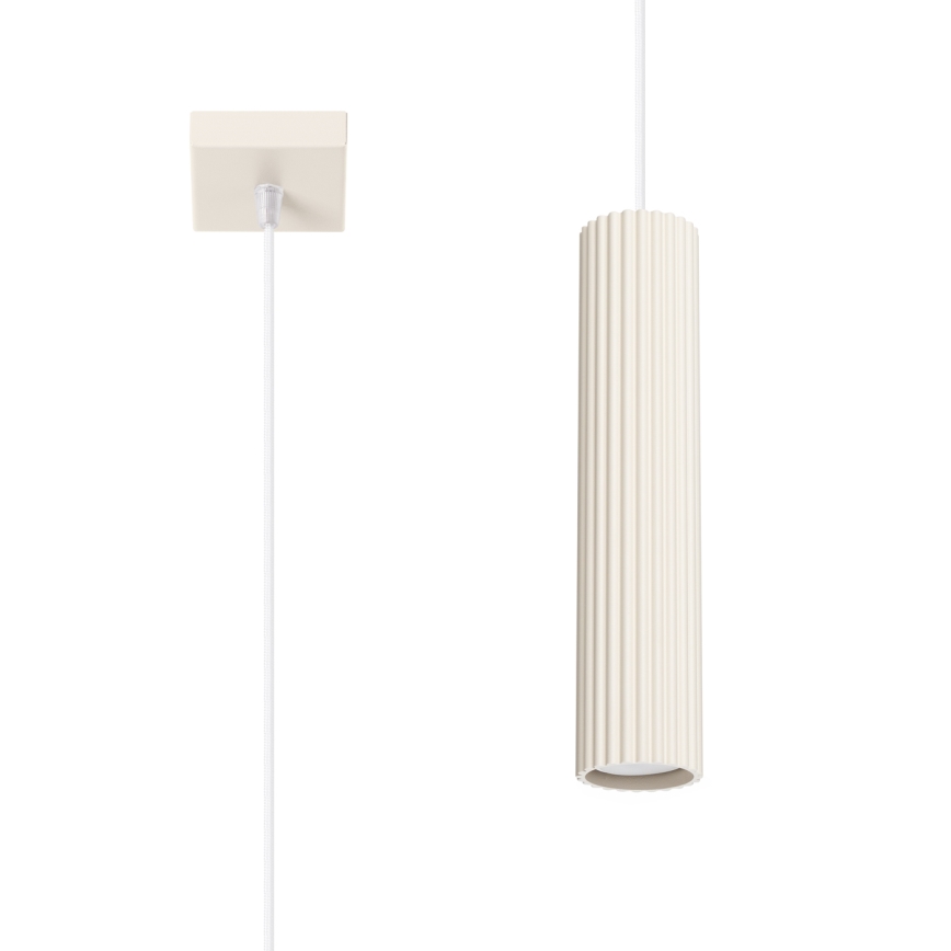 Lustr na lanku KARBON 1xGU10/10W/230V krémová