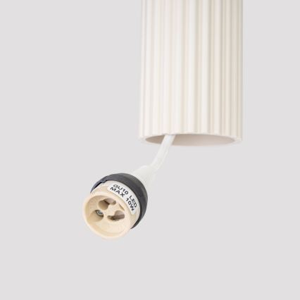Lustr na lanku KARBON 1xGU10/10W/230V krémová
