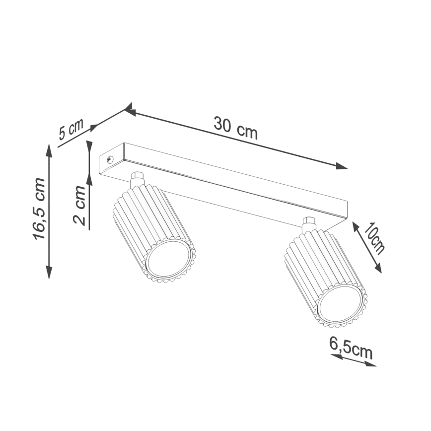 Bodové svítidlo KARBON 2xGU10/10W/230V krémová