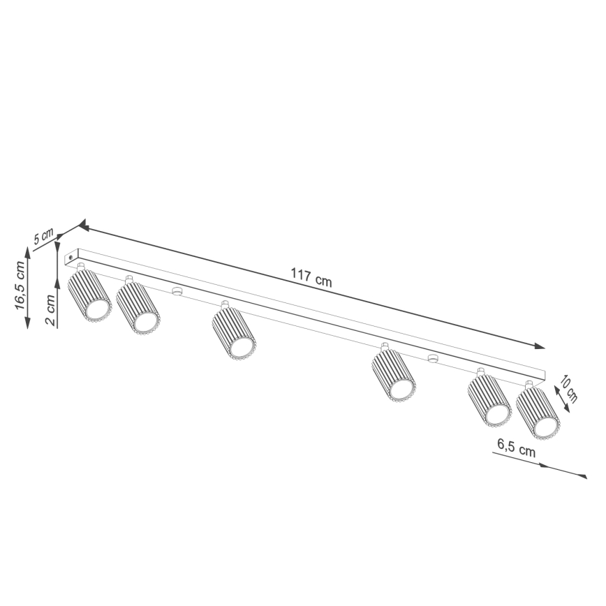 Bodové svítidlo KARBON 6xGU10/10W/230V krémová