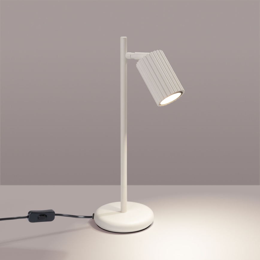 Stolní lampa KARBON 1xGU10/10W/230V krémová