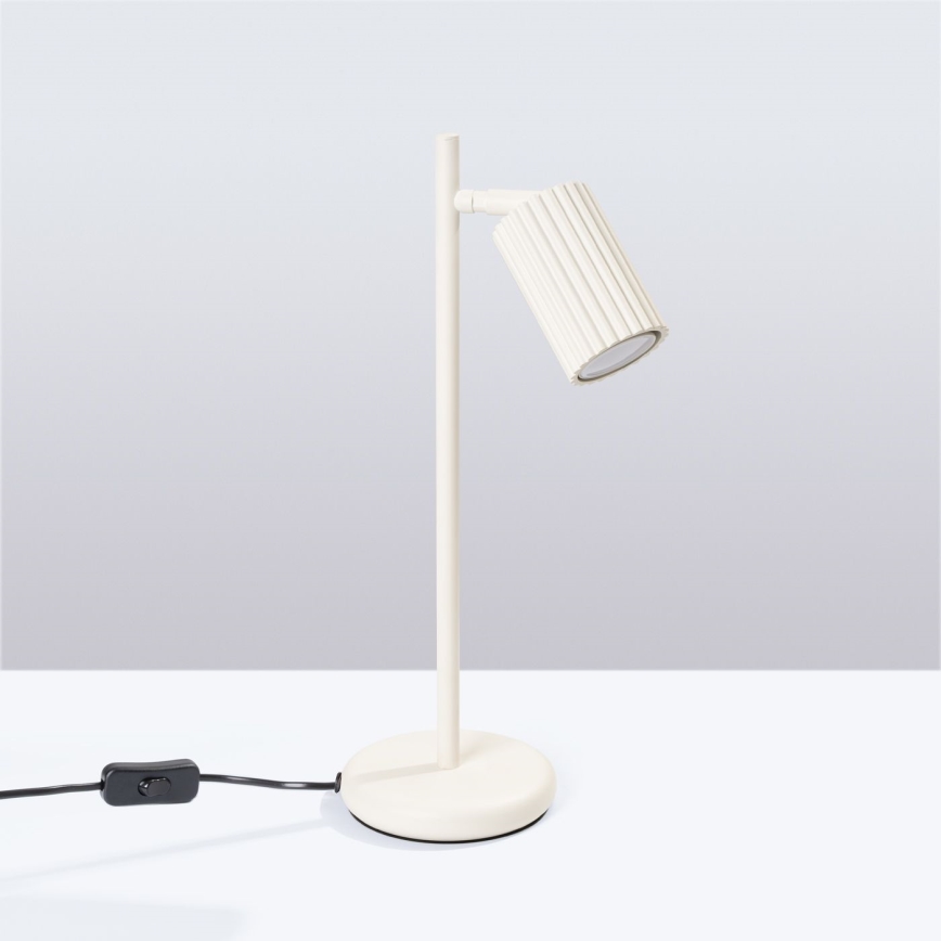 Stolní lampa KARBON 1xGU10/10W/230V krémová