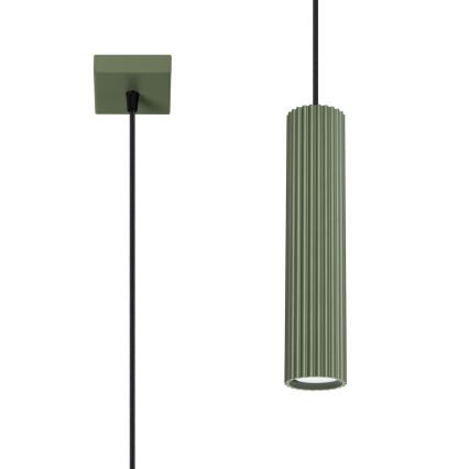 Lustr na lanku KARBON 1xGU10/10W/230V zelená