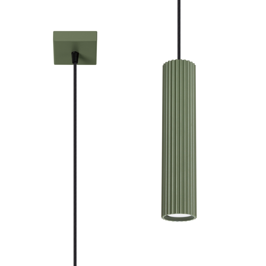 Lustr na lanku KARBON 1xGU10/10W/230V zelená