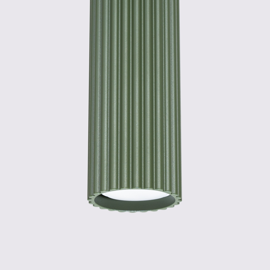 Lustr na lanku KARBON 1xGU10/10W/230V zelená