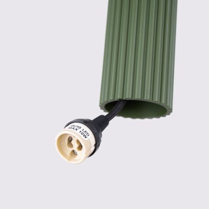 Lustr na lanku KARBON 1xGU10/10W/230V zelená