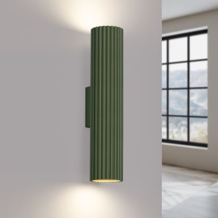 Nástěnné svítidlo KARBON 2xGU10/10W/230V zelená