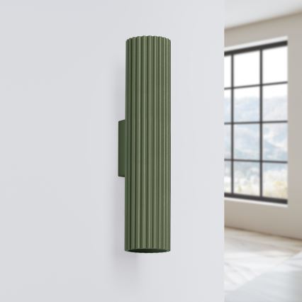 Nástěnné svítidlo KARBON 2xGU10/10W/230V zelená