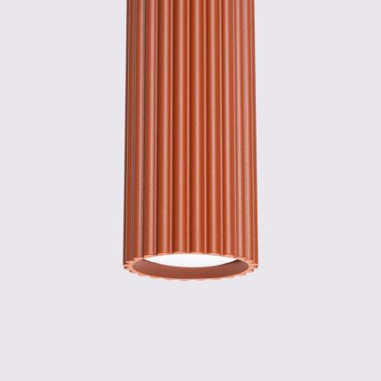Lustr na lanku KARBON 1xGU10/10W/230V červená