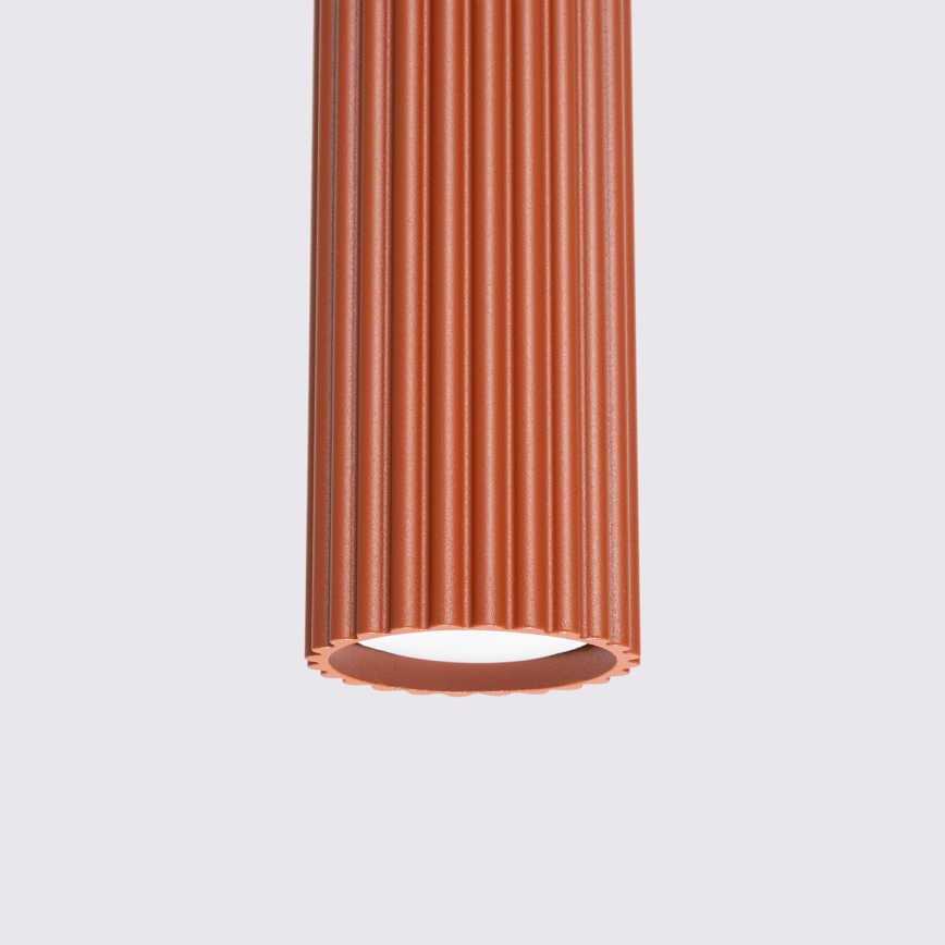 Lustr na lanku KARBON 1xGU10/10W/230V červená