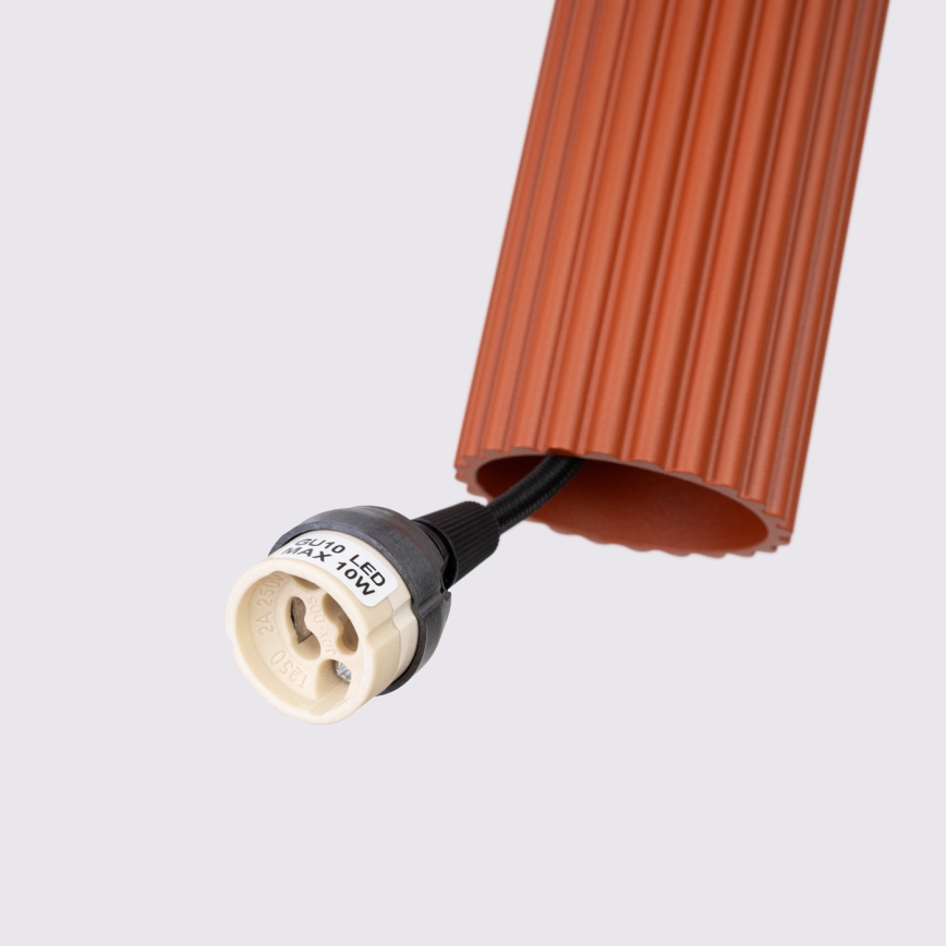 Lustr na lanku KARBON 1xGU10/10W/230V červená