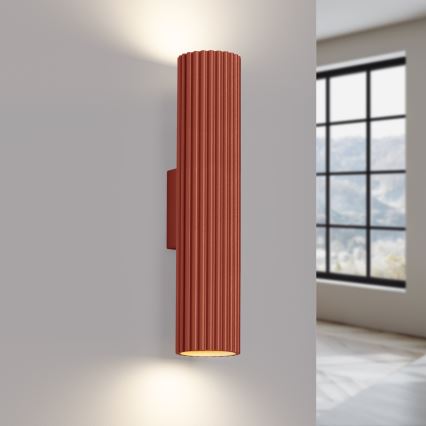 Nástěnné svítidlo KARBON 2xGU10/10W/230V oranžová