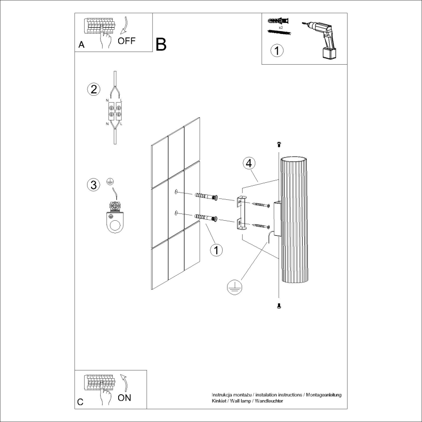 Nástěnné svítidlo KARBON 2xGU10/10W/230V oranžová