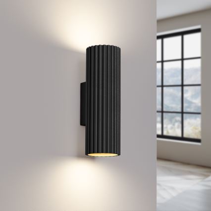 Nástěnné svítidlo KARBON 2xGU10/10W/230V černá