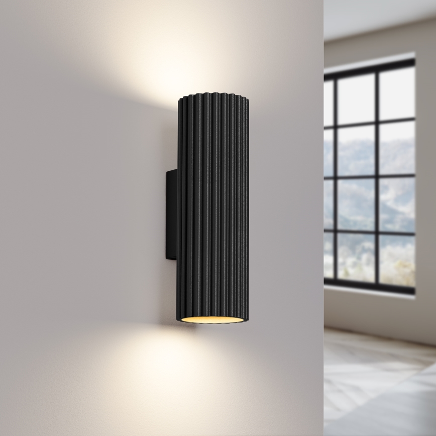 Nástěnné svítidlo KARBON 2xGU10/10W/230V černá