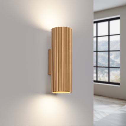Nástěnné svítidlo KARBON 2xGU10/10W/230V zlatá