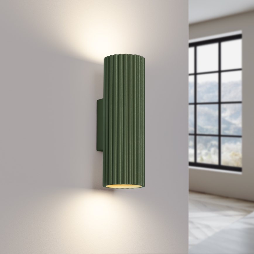 Nástěnné svítidlo KARBON 2xGU10/10W/230V zelená