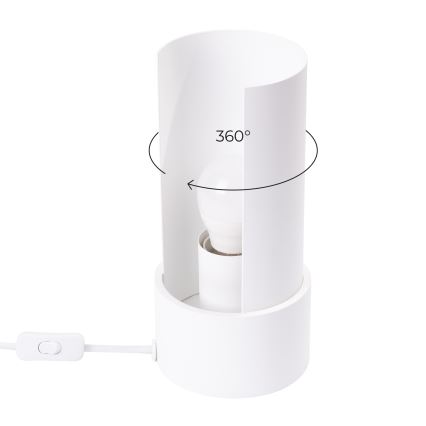 Stolní lampa FLASH 1xE27/15W/230V bílá