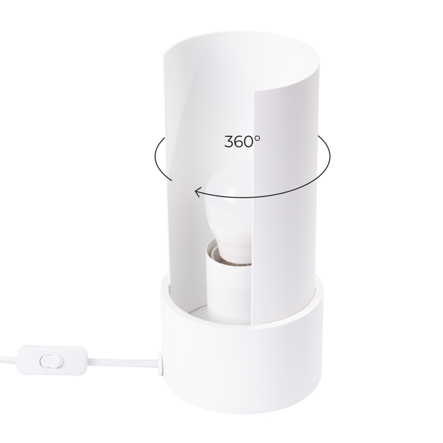 Stolní lampa FLASH 1xE27/15W/230V bílá
