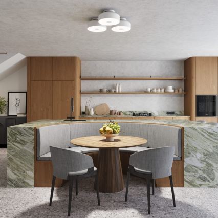 Stropní svítidlo OMIQ 4xE27/15W/230V pr. 30 cm bílá