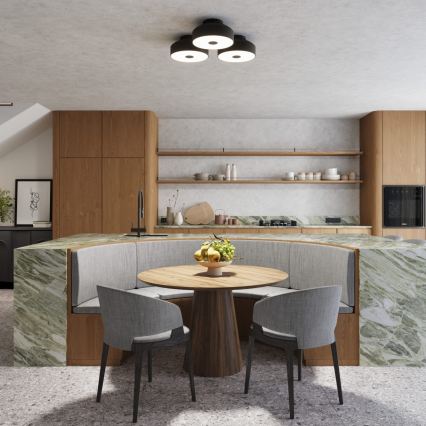 Stropní svítidlo OMIQ 4xE27/15W/230V pr. 30 cm černá